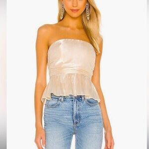 Camden Strapless Top in Champagne
NBD Elegant Cream Strapless Top